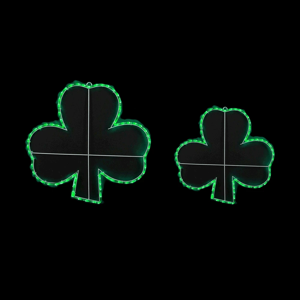 24" Shamrock LED St. Patrick's Day Motif 4 24" Shamrock LED St. Patrick's Day Motif - Image 3