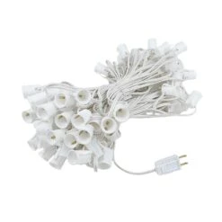 100 G50 Globe Light String Set With Frosted White Bulbs On White Wire -Hallmark Sales Store 0019255 100 g50 globe light string set with frosted white bulbs on white wire