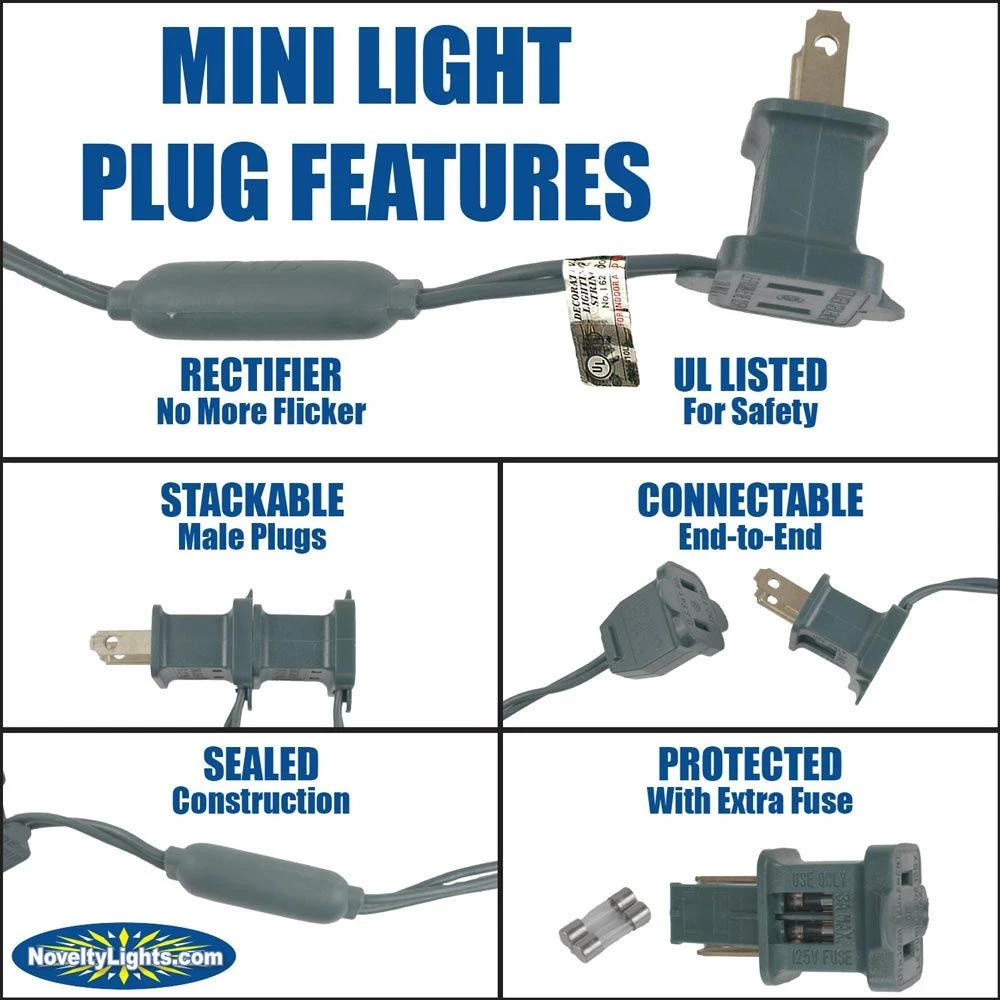 70 Light Traditional T5 Multi LED Mini Lights Green Wire 9 70 Light Traditional T5 Multi LED Mini Lights Green Wire - Image 7