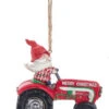 Kurt Adler "Merry Christmas" Farm Gnome Riding Tractor Ornament 2 Kurt Adler "Merry Christmas" Farm Gnome Riding Tractor Ornament -Hallmark Sales Store 010611B 98884.1628093894