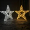 2 FT 3D Star Warm White With Cool White Flashing Effect Set Of 2 -Hallmark Sales Store 0671499056