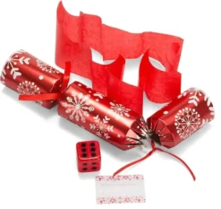 Fun 12pcs No Snap Red And Green Snowflake Christmas Crackers 11 Fun 12pcs No Snap Red And Green Snowflake Christmas Crackers -Hallmark Sales Store 10 Christmas No Snap Party Favor Red amp Green 600x565 1