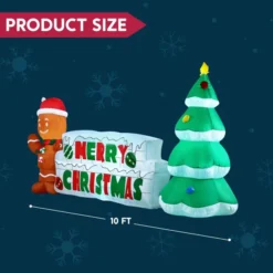 10ft Gingerbread Man Christmas Inflatable -Hallmark Sales Store 10ft Gingerbread Man Christmas Inflatable 1 600x600 1
