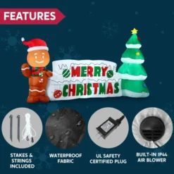 10ft Gingerbread Man Christmas Inflatable -Hallmark Sales Store 10ft Gingerbread Man Christmas Inflatable 4 600x600 1