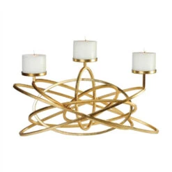 15” Mishka Gold Candelabra