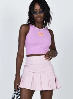 Rescue Me Pleat Denim Mini Skirt Pink -Hallmark Sales Store 1 465f8030 61e0 4434 8396 53aedb25a4ad