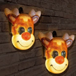 2pcs Porch Light Cover Reindeer Christmas Decorations