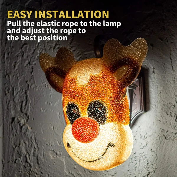 2pcs Porch Light Cover Reindeer Christmas Decorations 7 2pcs Porch Light Cover Reindeer Christmas Decorations - Image 5