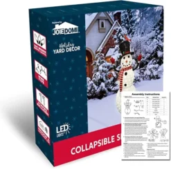 6ft 240 LED Warm White Collapsible Snowman -Hallmark Sales Store 240 Count LED Warm White Collapsible Snowman 6ft 4 600x596 1