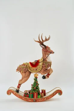 Katherine's Collection Large All The Trimmings Rocking Reindeer 28-228567 -Hallmark Sales Store 28 228567 4 98332.1643828863