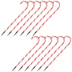 12pcs Thin Red Candy Cane Christmas Pathway Lights 28in 10 12pcs Thin Red Candy Cane Christmas Pathway Lights 28in -Hallmark Sales Store 28 Christmas Candy Cane Pathway Marker thin red 3 result 600x600 1