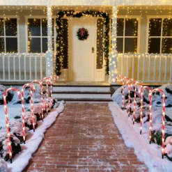 12pcs Thin Red Candy Cane Christmas Pathway Lights 28in 11 12pcs Thin Red Candy Cane Christmas Pathway Lights 28in -Hallmark Sales Store 28 Christmas Candy Cane Pathway Marker thin red 7 result 600x600 1