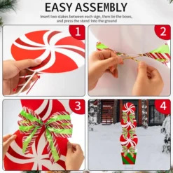 2pcs Outdoor Christmas Yard Signs With Stakes -Hallmark Sales Store 2Pcs Candy Yard Sign 3 result 600x600 1