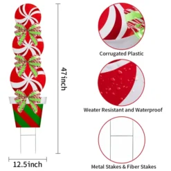 2pcs Outdoor Christmas Yard Signs With Stakes -Hallmark Sales Store 2Pcs Candy Yard Sign 6 result 600x600 1