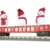 MTH 30-72228 O Gondola Car W/LED Christmas Lights & Lighted Snowmen - Christmas (Red) No. 1225