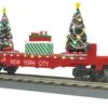 MTH 30-76872 O Flat Car W/Lighted Christmas Trees - New York City (Trainworld) Car No. 1