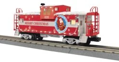 MTH 30-77382 O Extended Vision Caboose With LED Lights - Christmas Car No. 1225