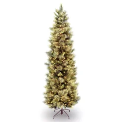 National Tree Company 7.5-ft. Pre-Lit Carolina Pine Slim Artificial Christmas Tree