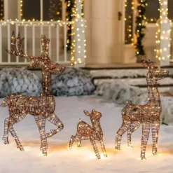 3Pcs Rattan Christmas Reindeer Buck, Doe, And Fawn Yard Lights -Hallmark Sales Store 3Pcs Rattan Christmas Reindeer Buck Doe and Fawn Yard Lights 4 600x600 1