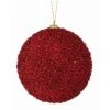 6" Red Metallic Mini Beaded Ornament Set Of 6 -Hallmark Sales Store 4390269947