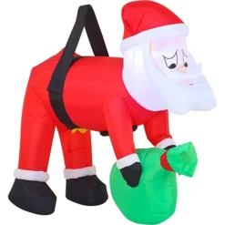 4ft Long LED Inflatable Santa Hung On A Tree 9 4ft Long LED Inflatable Santa Hung On A Tree -Hallmark Sales Store 4ft Long LED Inflatable Santa Hung on a Tree 1 1