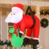 4ft Long LED Inflatable Santa Hung On A Tree