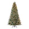 Puleo International 7.5-ft. Pre-Lit Frosted Berry Spruce Artificial Christmas Tree