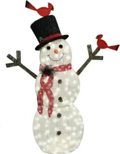Christmas Cotton Snowman LED Yard Light 5ft -Hallmark Sales Store 5ft Cotton Snowman LED Yard Light 7 600x771 1