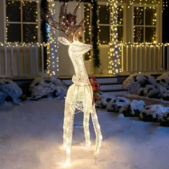 Christmas Tinsel Reindeer Buck LED Yard Light 5ft -Hallmark Sales Store 5ft Tinsel Reindeer Buck LED Yard Lights 3 600x600 1