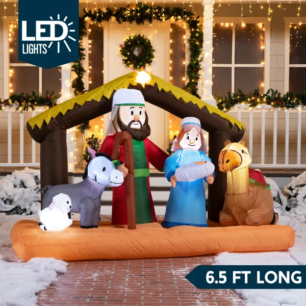 6.5ft Large Nativity Scene Inflatable 4 6.5ft Large Nativity Scene Inflatable - Image 2