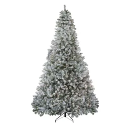 Christmas Central 9' Pre-Lit Flocked Winema Pine Artificial Christmas Tree - Clear Lights