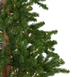 Christmas Central Set Of 3 Pre-Lit Slim Alpine Artificial Christmas Trees 6' - Clear Lights -Hallmark Sales Store 6046296 ALT2