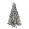 Christmas Central 12' Pre-Lit Heavily Flocked Pine Medium Artificial Christmas Tree - Clear Lights