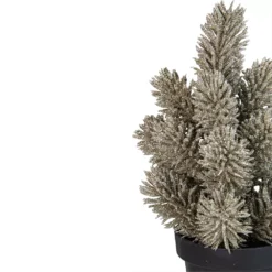 Christmas Central 8.5 Potted Champagne Metallic Glitter Artificial Pine Christmas Tree - Unlit -Hallmark Sales Store 6051963 ALT