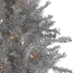 Christmas Central 9' Pre-Lit Silver Tinsel Noble Slim Artificial Christmas Tree - Clear Lights 7 Christmas Central 9' Pre-Lit Silver Tinsel Noble Slim Artificial Christmas Tree - Clear Lights -Hallmark Sales Store 6053683 ALT2