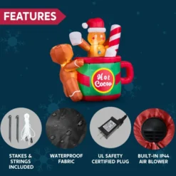 6ft Inflatable Gingerbread Man In Hot Cocoa Mug 13 6ft Inflatable Gingerbread Man In Hot Cocoa Mug -Hallmark Sales Store 6ft Inflatable Gingerbread Man in Hot Cocoa Mug 6 600x600 1