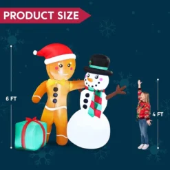 6ft Inflatable LED Gingerbread Man With Snowman -Hallmark Sales Store 6ft Inflatable LED Gingerbread Man with Snowman 5 结果 600x600 1
