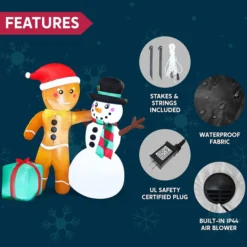 6ft Inflatable LED Gingerbread Man With Snowman -Hallmark Sales Store 6ft Inflatable LED Gingerbread Man with Snowman 6 结果 600x600 1