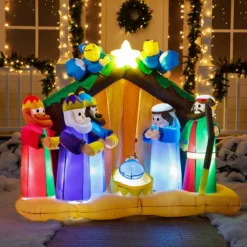 6ft Inflatable LED Nativity Scene With Angels 11 6ft Inflatable LED Nativity Scene With Angels -Hallmark Sales Store 6ft Inflatable LED Nativity Scene with Angels 5 600x600 1