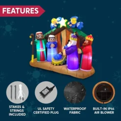6ft Inflatable LED Nativity Scene With Angels 13 6ft Inflatable LED Nativity Scene With Angels -Hallmark Sales Store 6ft Inflatable LED Nativity Scene with Angels 6 600x600 1
