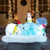 6ft Inflatable LED North Pole With Polar Bears