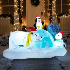 6ft Inflatable LED North Pole With Polar Bears -Hallmark Sales Store 6ft Inflatable LED North Pole with Polar Bears 4 600x600 1