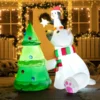 6ft Inflatable LED Polar Bear Christmas Tree With Penguin 1 6ft Inflatable LED Polar Bear Christmas Tree With Penguin -Hallmark Sales Store 6ft Inflatable LED Polar Bear Christmas Tree with Penguin 1 600x600 1