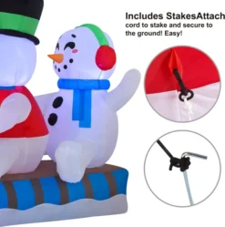 6ft Inflatable LED Snowmen On A Sleigh Ride 12 6ft Inflatable LED Snowmen On A Sleigh Ride -Hallmark Sales Store 6ft Inflatable LED Snowmen on a Sleigh Ride 5 result 600x604 1