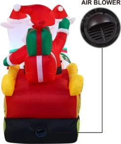 6ft LED Santa Claus On Llama Sleigh Inflatable -Hallmark Sales Store 6ft LED Inflatable Christmas Outdoor Deoration 4 result 600x715 1