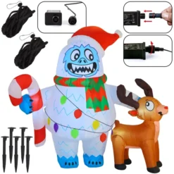 6ft LED Inflatable Yeti Christmas Decoration -Hallmark Sales Store 6ft LED Inflatable Yeti Christmas Decoration 6 result 600x600 1