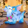 6ft Long LED Blue Dragon With Snowflake Decoration