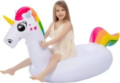-33.5" Inflatable Unicorn Pool Float - SLOOSH