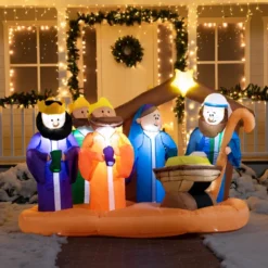 7ft Christmas Inflatable Nativity Scene Decoration