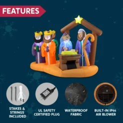 7ft Christmas Inflatable Nativity Scene Decoration -Hallmark Sales Store 7ft Christmas Inflatable Nativity Scene Decoration 6 600x600 1